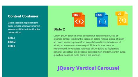 Jquery Vertical Carousel Using Htmlcss And Javascript Code