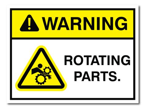 Buy Warning Rotating Parts The Art Of Stickers Australia