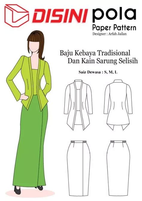 Pola Baju Kedah Tradisional Baju Kurung Kedah Orked Or06 Habra Haute