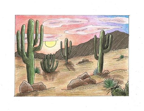 Desert Scene Drawing At Getdrawings Free Download