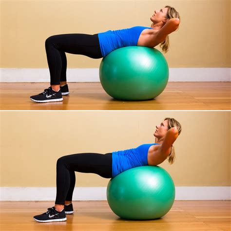 Crunches Best Stability Ball Exercises Popsugar Fitness Photo 7