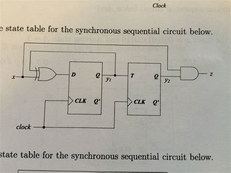 Digital Logic Finding The State Table For A Synchronous Sequential