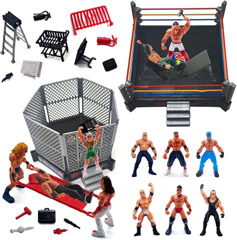Toyvelt 32 Piece Wrestling Toys For Kids Wrestler Warriors Toys With