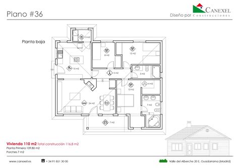 Supeficie del terreno 500 mts cuadrados. Planos de casas de una planta - Canexel