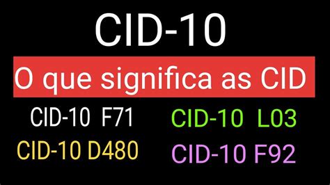 Cid F72 O Que Significa