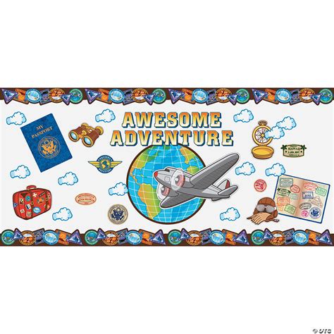 Awesome Adventure Postcard Bulletin Board Set Discontinued