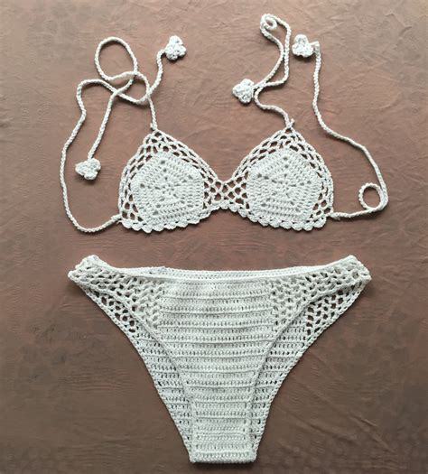 Women Sexy Crochet Knitted Bikini Swimwear Split Swimsuit Sexy
