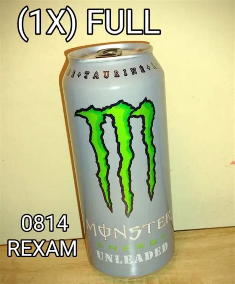 Rare Monster Energy Drink Unleaded 0814 Rexam Light Tint 1x Full