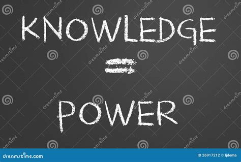 Knowledge Is Power Stock Illustration Illustration Of Blackboard