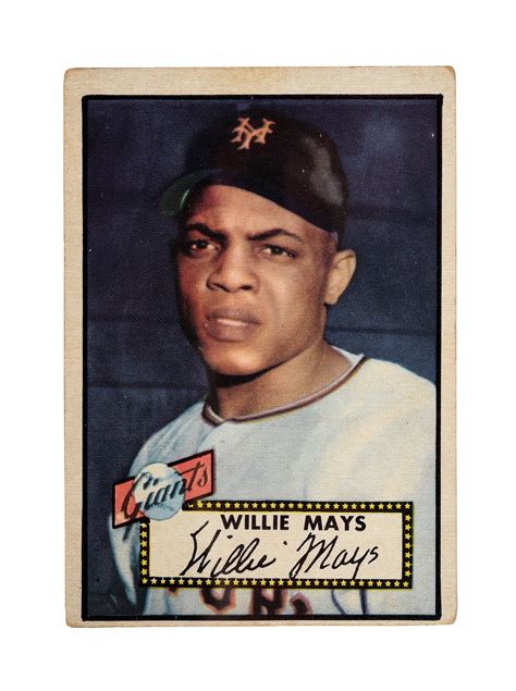 Lot Detail 1952 Topps Willie Mays Baseball Card No 261