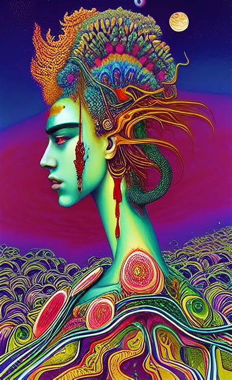 psychedelic portrait 42 digital art by barroa artworks fine art america