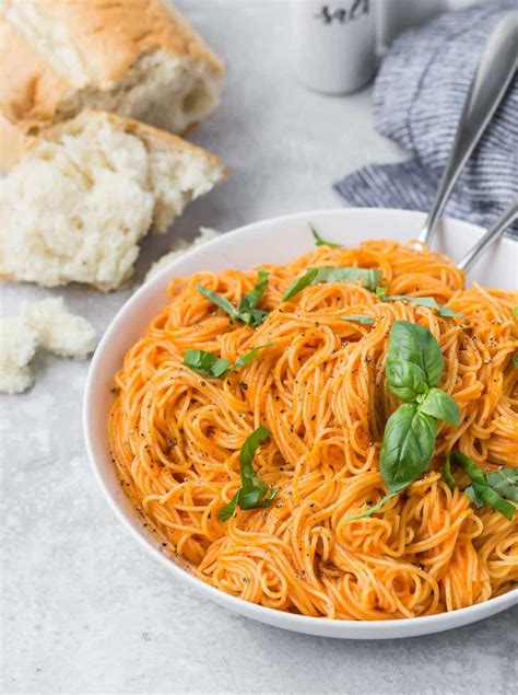 Cheesecake is a sweet dessert consisting of one or more layers. Roasted Red Pepper Sauce with Angel Hair Pasta - Rachel Cooks®