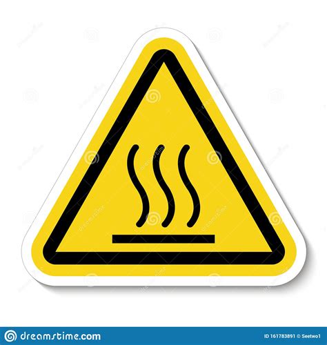 Beware Hot Symbol Sign Isolate On White Backgroundvector Illustration