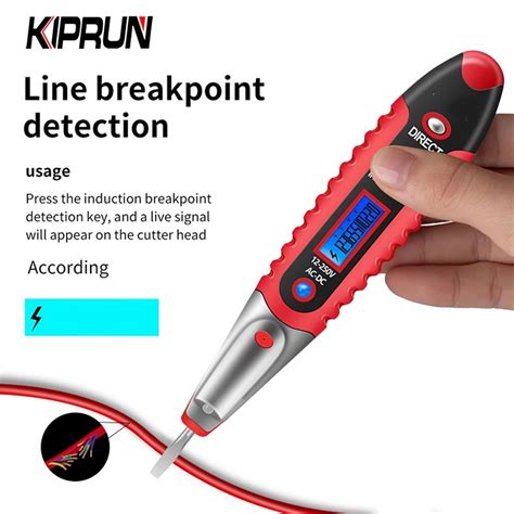 Kiprun Digital Test Pencil Tester Electrical Voltage Detector Pen Lcd