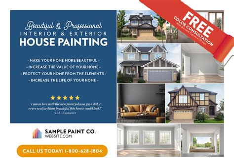 6 Brilliant Painting Company Direct Mail Postcard Advertising Examples