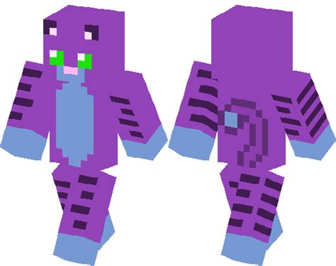 Purple Striped Cat Minecraft Skin Minecraft Hub