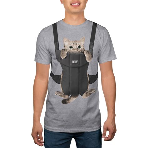 Mens Cat In Carrier Funny Pop Culture Graphic Tee