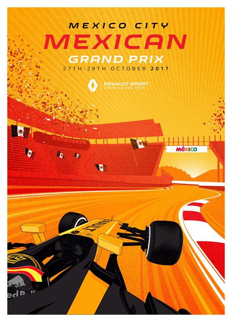 Renault Sport F1 Team poster van Grand Prix in Mexico ...