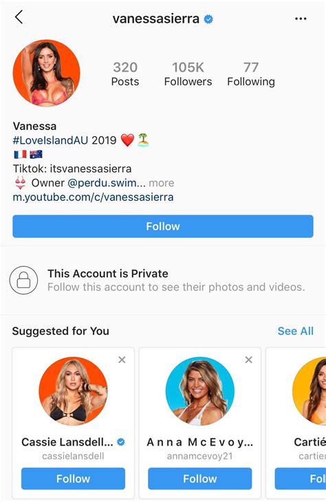 vanessa made her ig profile private scrolller