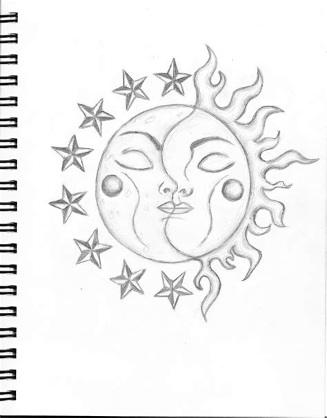 Moon And Sun Drawing Summeroflove © 2014 Apr 25 2010 Sun And