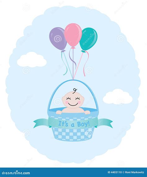 Baby Boy Birth Announcement Clip Art