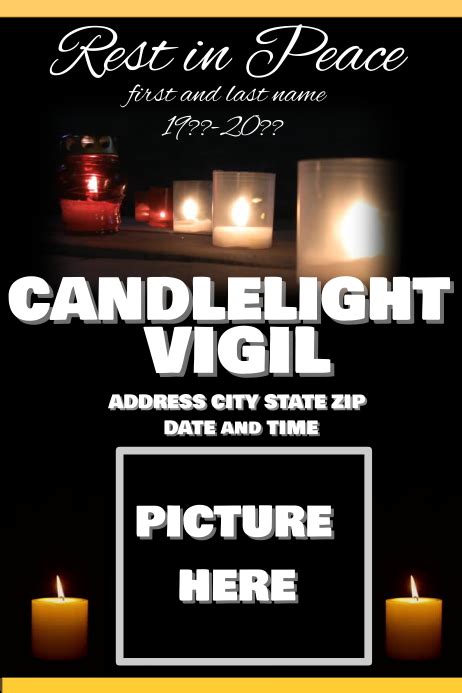 Free Candlelight Vigil Flyer Template Printable Templates
