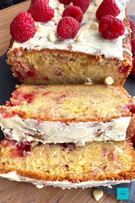 Simple Raspberry Pound Cake And White Chocolate Topping Newbie In The Kitchen