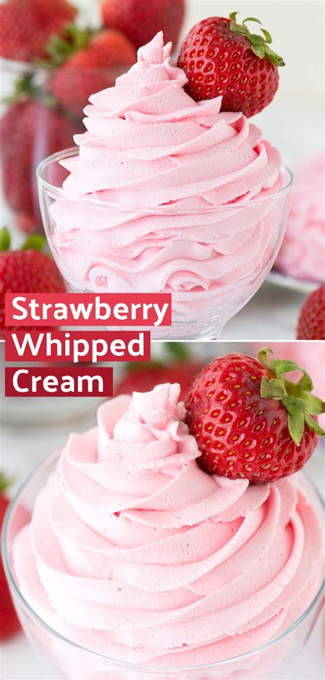 Because i use this whipped cream with desserts, it needs to stay in place for days at a time. Homemade strawberry whipped cream using only 3 ingredients! Use this strawberry whipped cream a ...