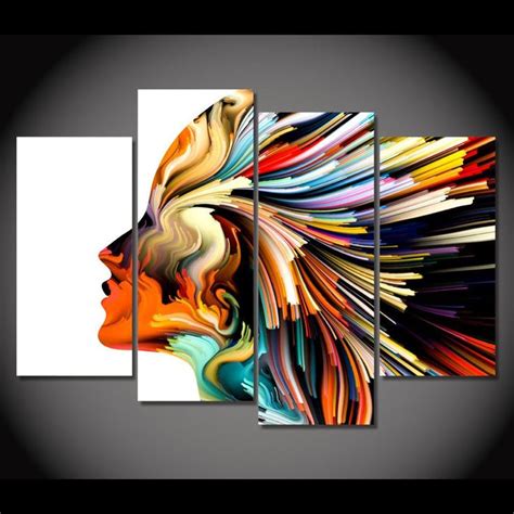 Panel Abstract Woman Figure Framed Wall Canvas Art Octo Treasures