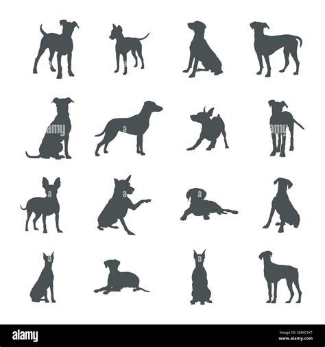 German Pinscher Dog Silhouettes German Pinscher Dog Silhouette Set