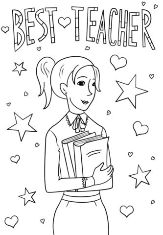 Teacher coloring sheets will make a fun activity for your kids all year round. Best-Teacher-Coloring-Page | Toddler coloring book ...