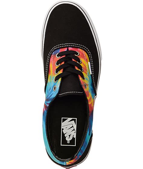 It's usually a glossy sticker paper tag with fine color and neat logo printing. Vans Era Tie Dye Skate Shoes | Zumiez