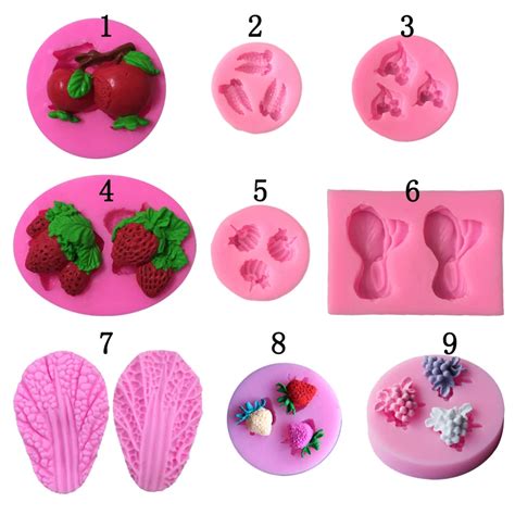 3d Fruit Vegetable Silicone Mold Soap Fondant Candle Molds Sugar Craft