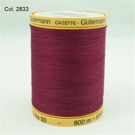 Gutermann Sewing Thread 100 Natural Cotton 800m Reels In 21 Colours 1