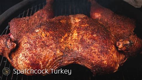 Spatchcock Turkey On The Kamado Joe Barbechoo Youtube