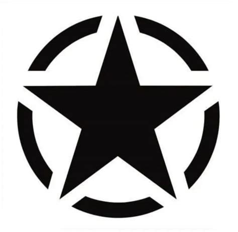 Military Star Logo Decal Car Window Sticker Vinyl You Pick The Size