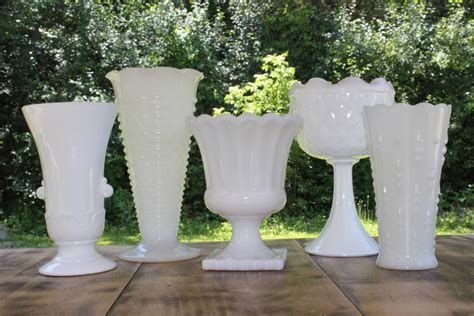 Milk Glass Vases Large Vintique Rental