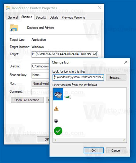 Create Devices And Printers Shortcut In Windows 10
