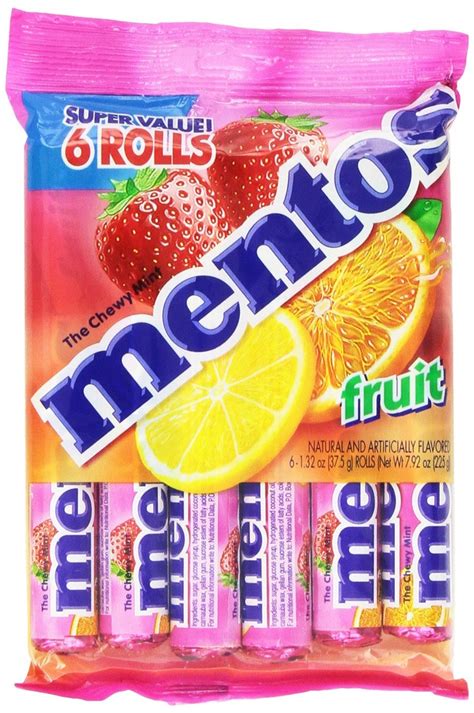Mentos Chewy Mint Candy Roll Fruit Pack Of 6 As Low As 306 051