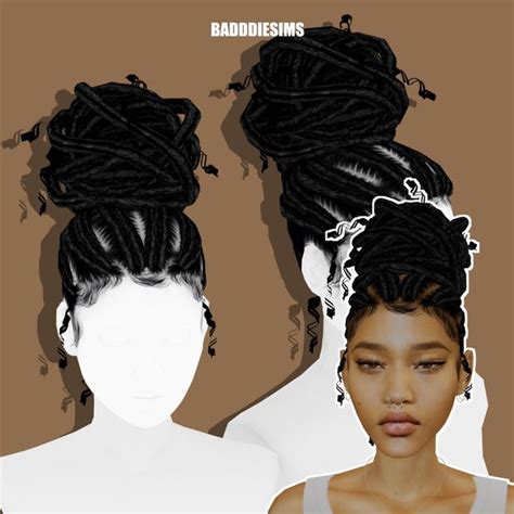 Goddess Locs Badddiesims Sims Hair Afro Hair Sims 4 Cc Sims 4