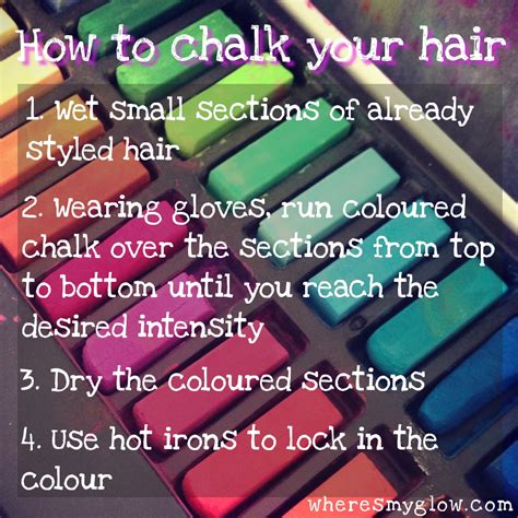 Wheres My Glow How To Use Chalk To Colour Your Hair