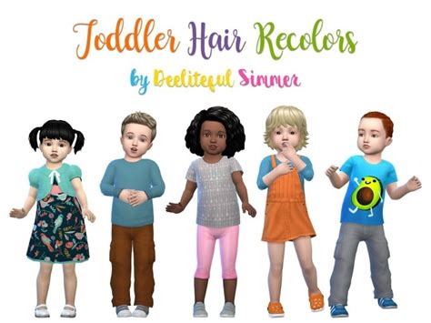 Toddler Hair Recolors At Deeliteful Simmer Sims 4 Updates
