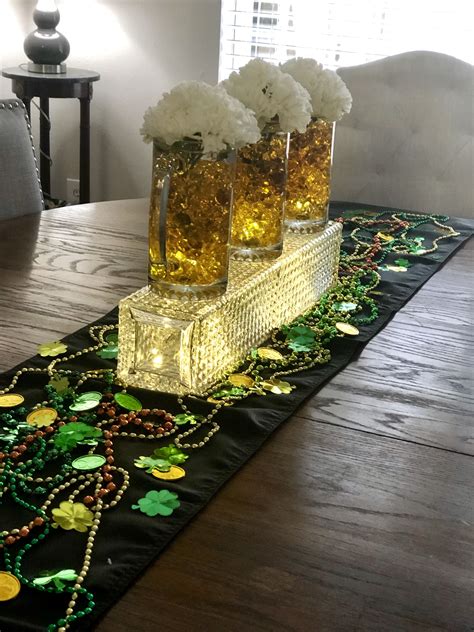 Cheers For Beers Centerpiece St Patricks Day Centerpieces Table