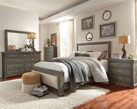 These are filled with all that a family needs. Willow Upholstered Bedroom Set (Distressed Dark Gray) by ...