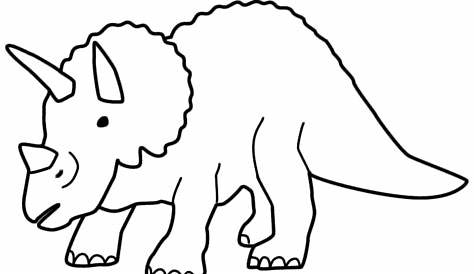 triceratops dinosaur coloring page