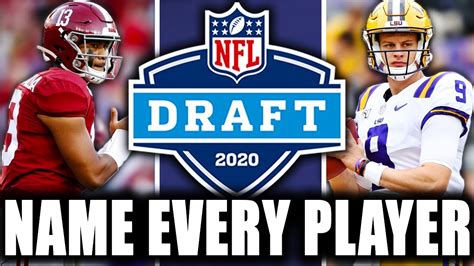 Can You Name Every Player Drafted In The 2020 Nfl Draft Youtube