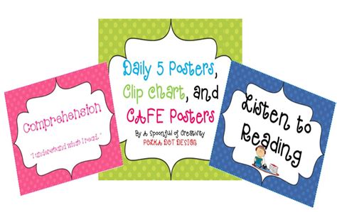 Polka Dot Design Daily 5 Posters Clip Chart And Cafe Posters Polka