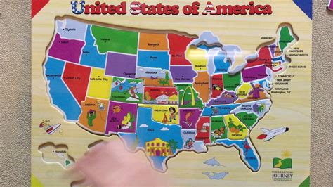 The Learning Journey Lift And Learn Usa Map Puzzle Youtube