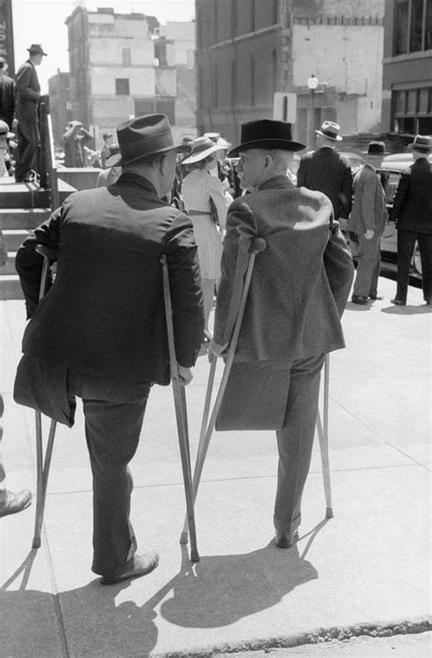Two Amputees On Crutches Outside Church Photograph By Everett Pixels