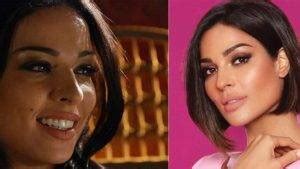 قناني الخمر بدت في الصورة إلى جانب نادين، وكأننا سنرى بدلاً عنها وفي مكان سهر. نادين نجيم قبل وبعد عمليات التجميل | Many Cares